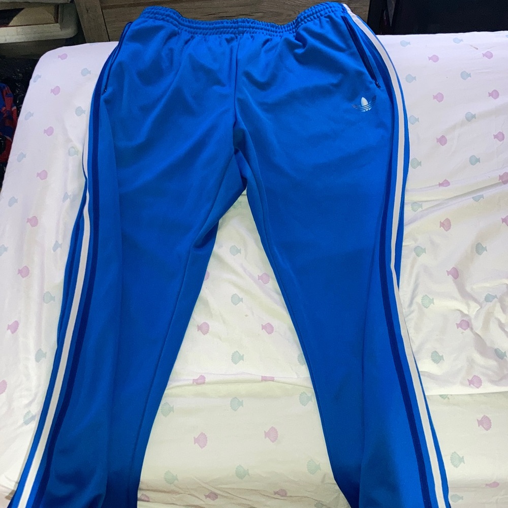Vintage adidas Men's Blue Athletic Joggers